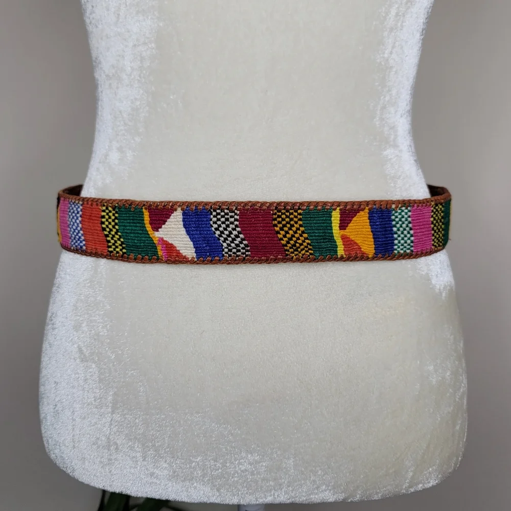 VTG 80s Guatemalan Tooled Leather Belt